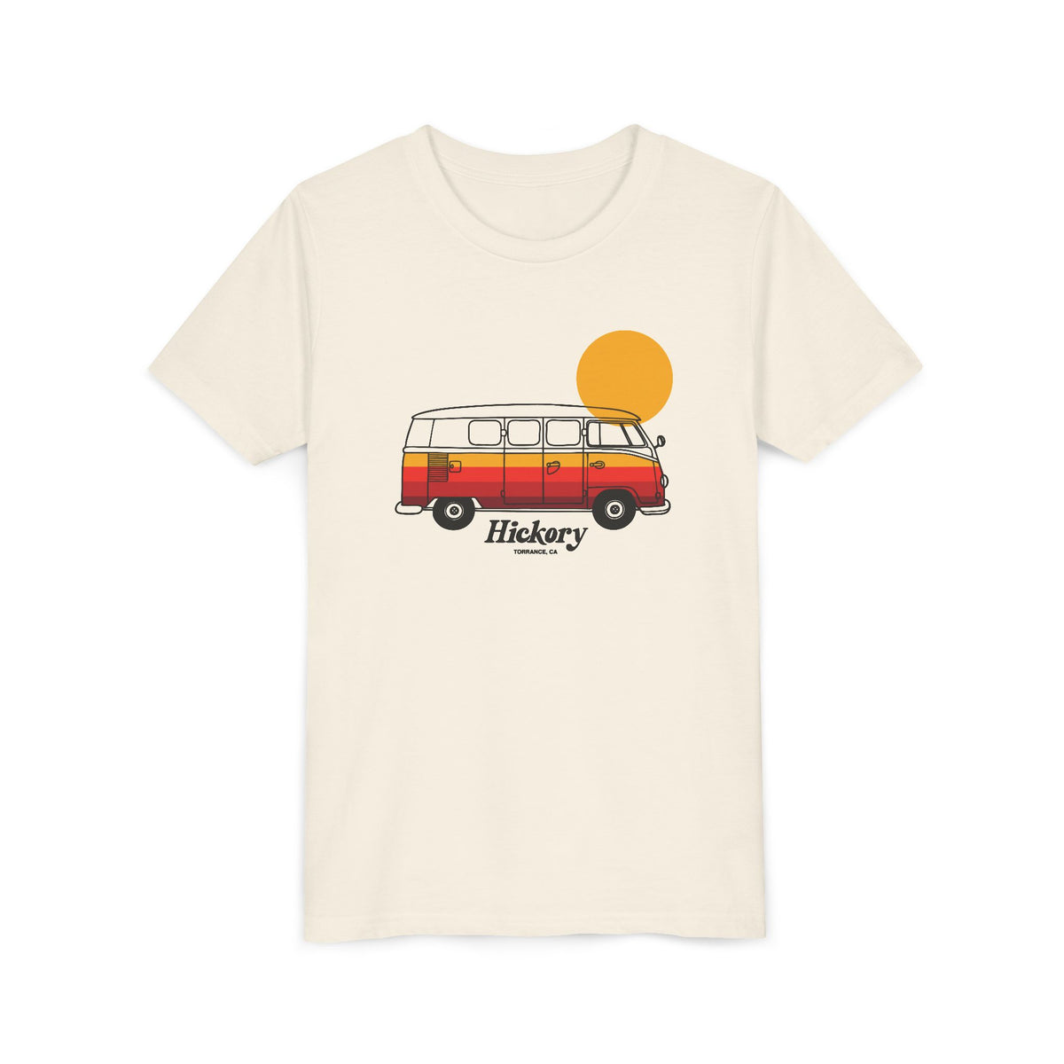 Hickory Youth Camper Van Tee – 'Hickory' Retro Surf Bus Kids T‑Shirt