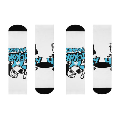 Dog Rescue Crew Socks — 'Adopt, Don't Shop' Cute Cartoon Puppy Cushioned Socks