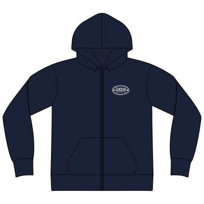 Hickory Hounds Zip Hoodie — Adult Full‑Zip Sweatshirt